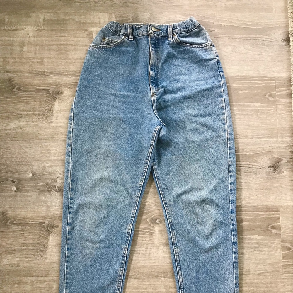 Vintage 1990’s L.L. Bean, High Waist, Straight Leg, Mom Jeans, Elasticized Waist